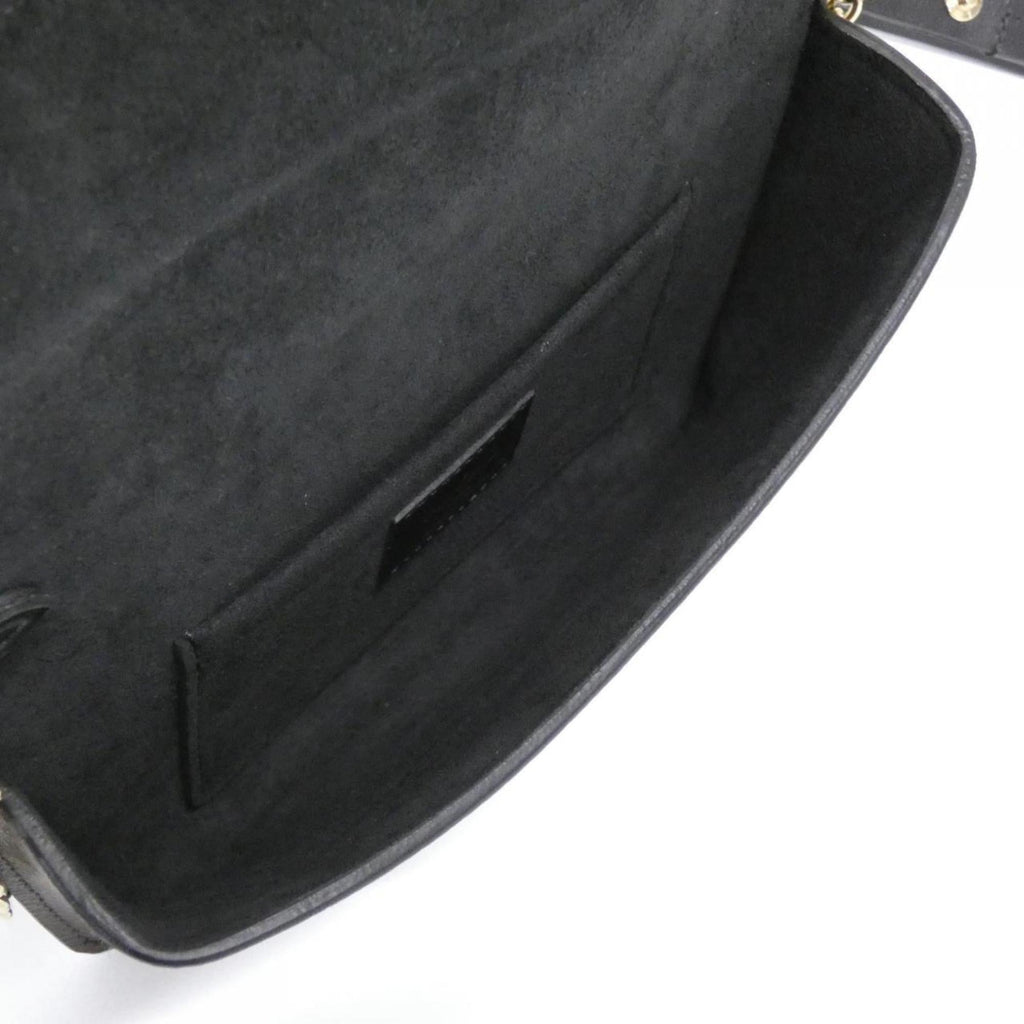 Louis Vuitton Black Marron Coated Canvas Leather Shoulder Bag