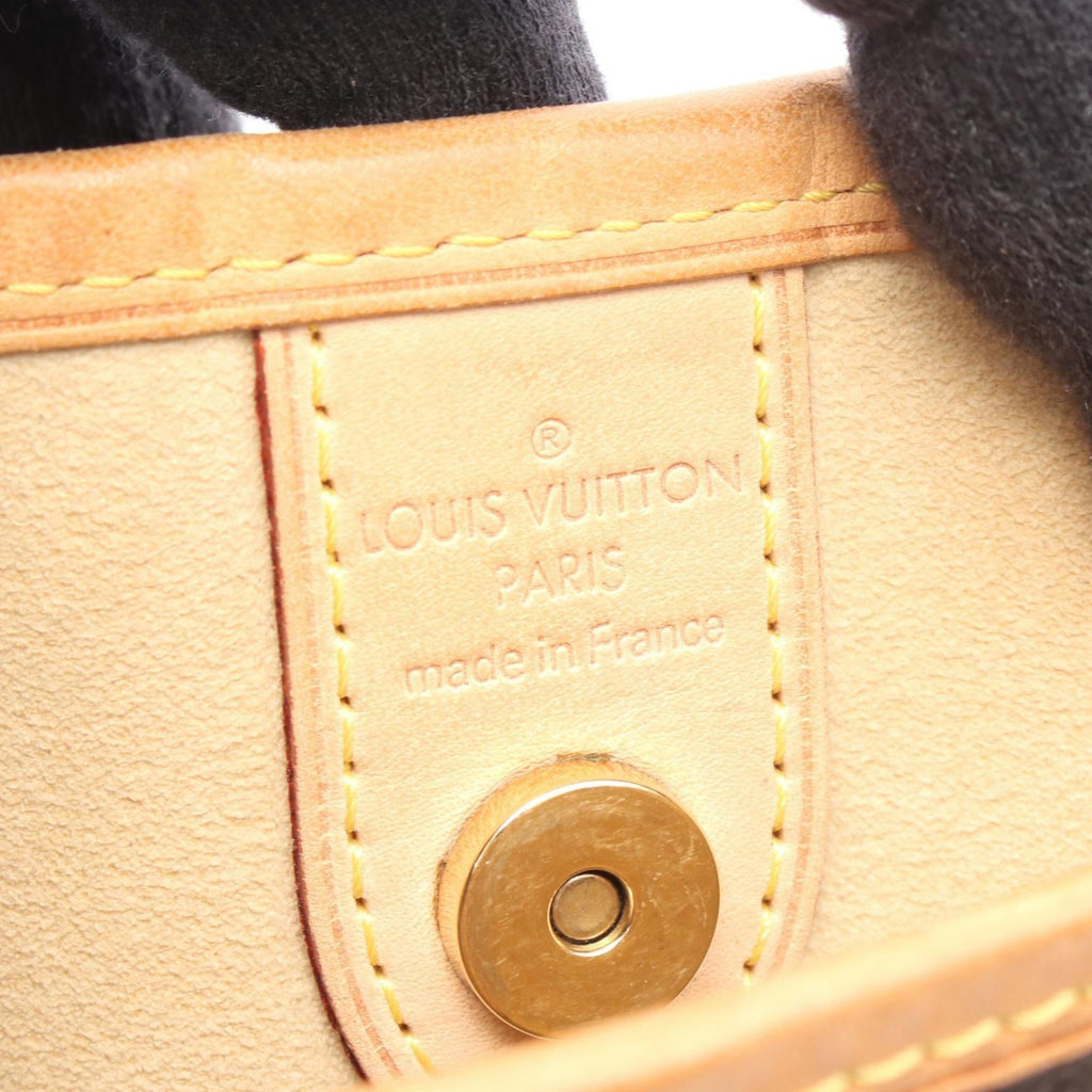 Louis Vuitton Brown Coated Canvas Leather Shoulder Bag