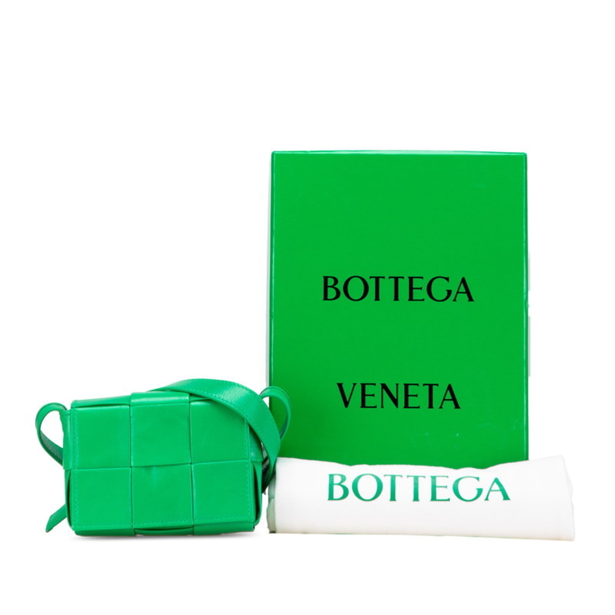 Bottega Veneta Green Leather Shoulder Bag