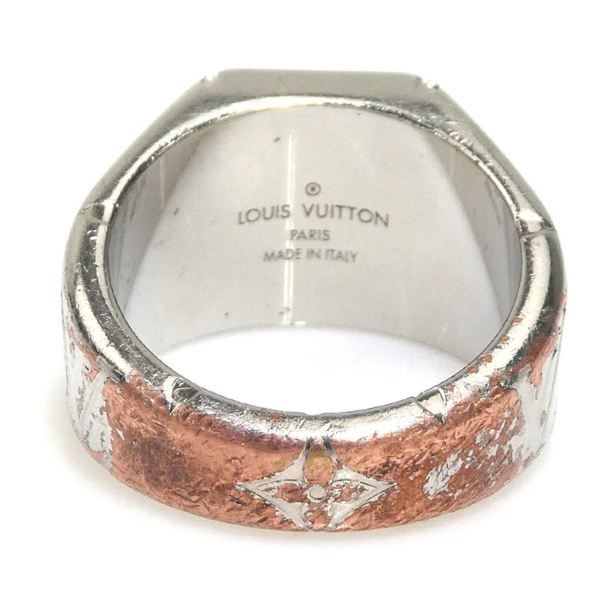 Louis Vuitton Silver Metal Band Ring