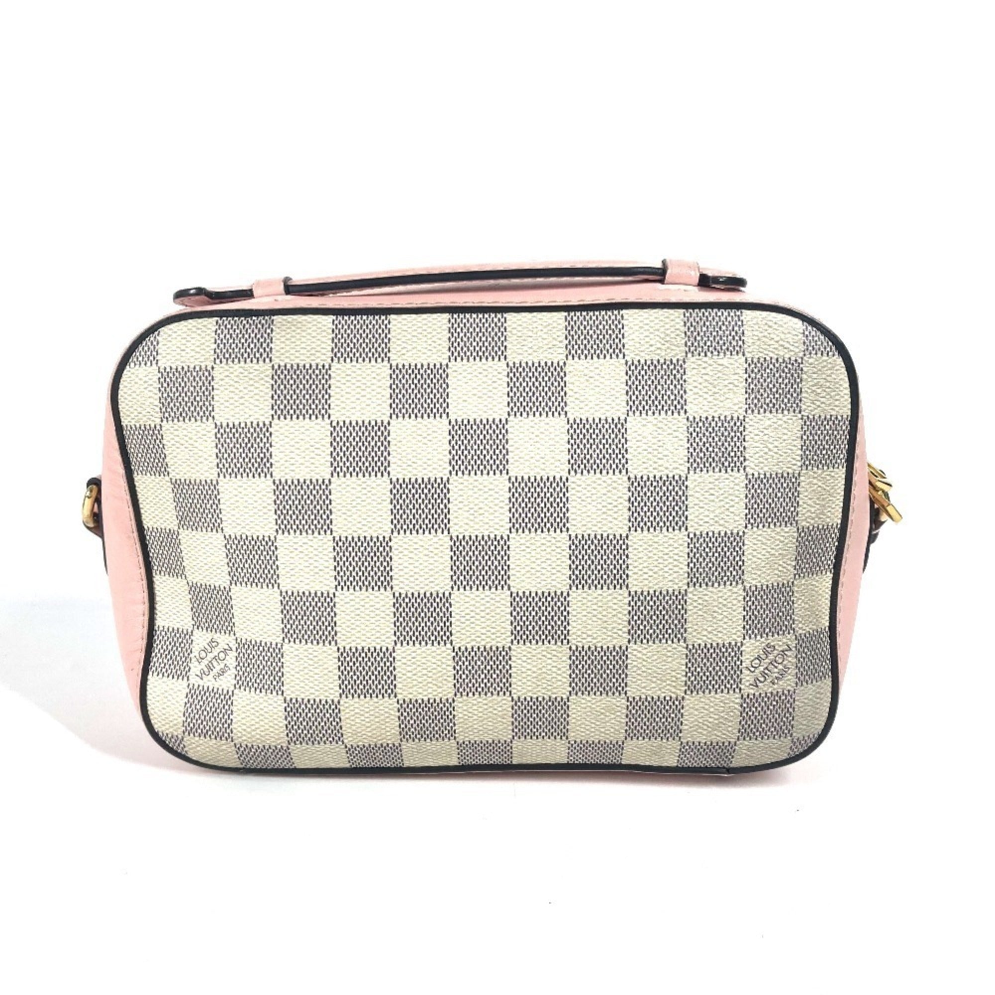 Louis Vuitton Pink White Damier Azur Pochette Shoulder Bag