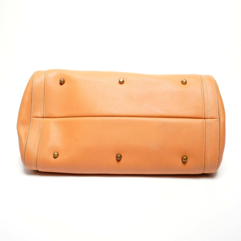 Chloé Paddington Brown Leather Boston Bag Handbag (Pre-Owned)