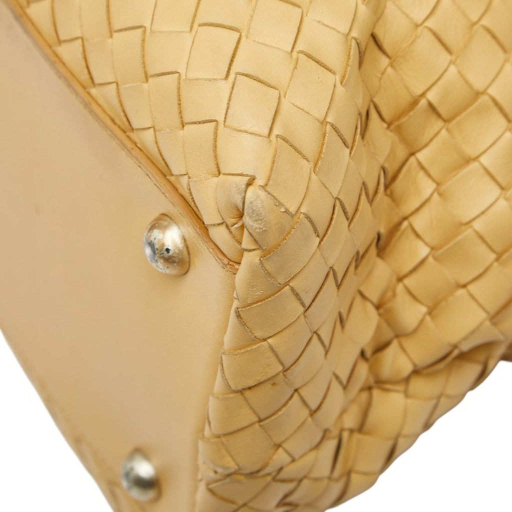 Bottega Veneta Yellow Leather Handbag Tote Bag