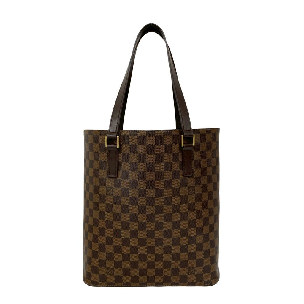 Louis Vuitton Brown Leather Pvc Handbag Tote Bag