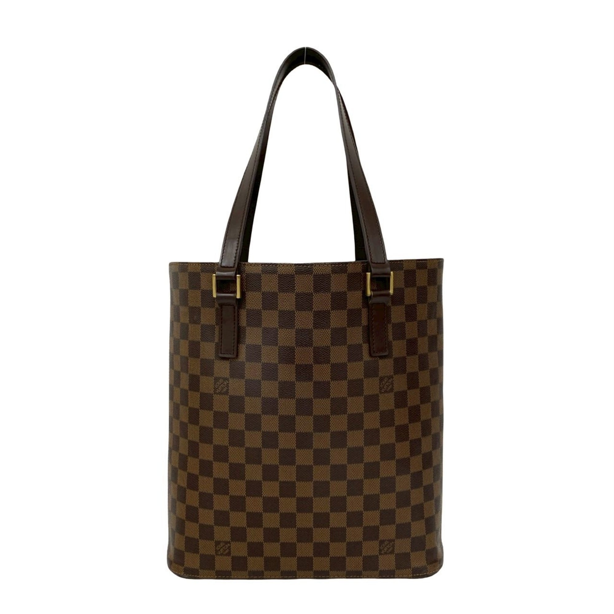 Louis Vuitton Brown Leather Pvc Handbag Tote Bag