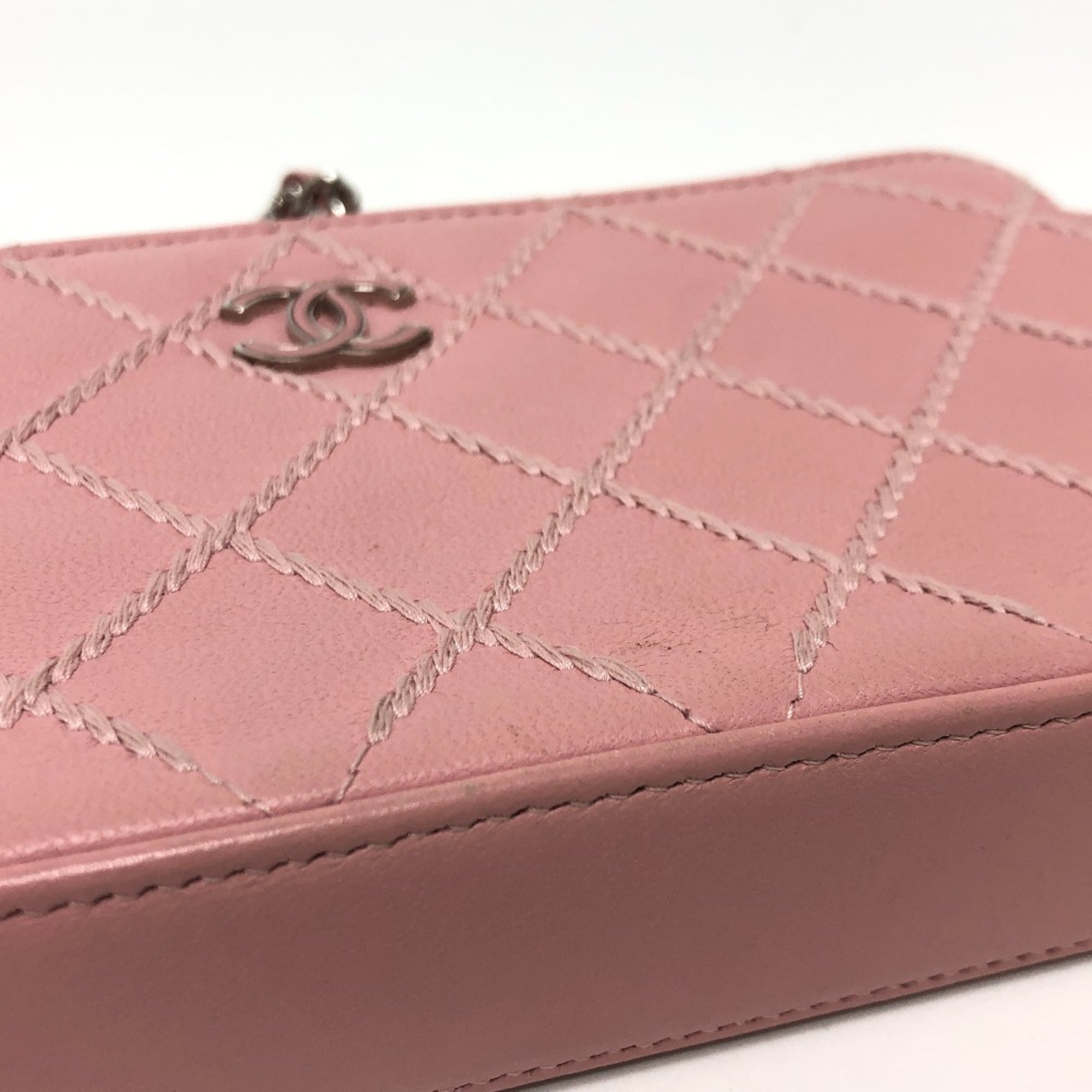 Chanel Pink Leather Shoulder Bag