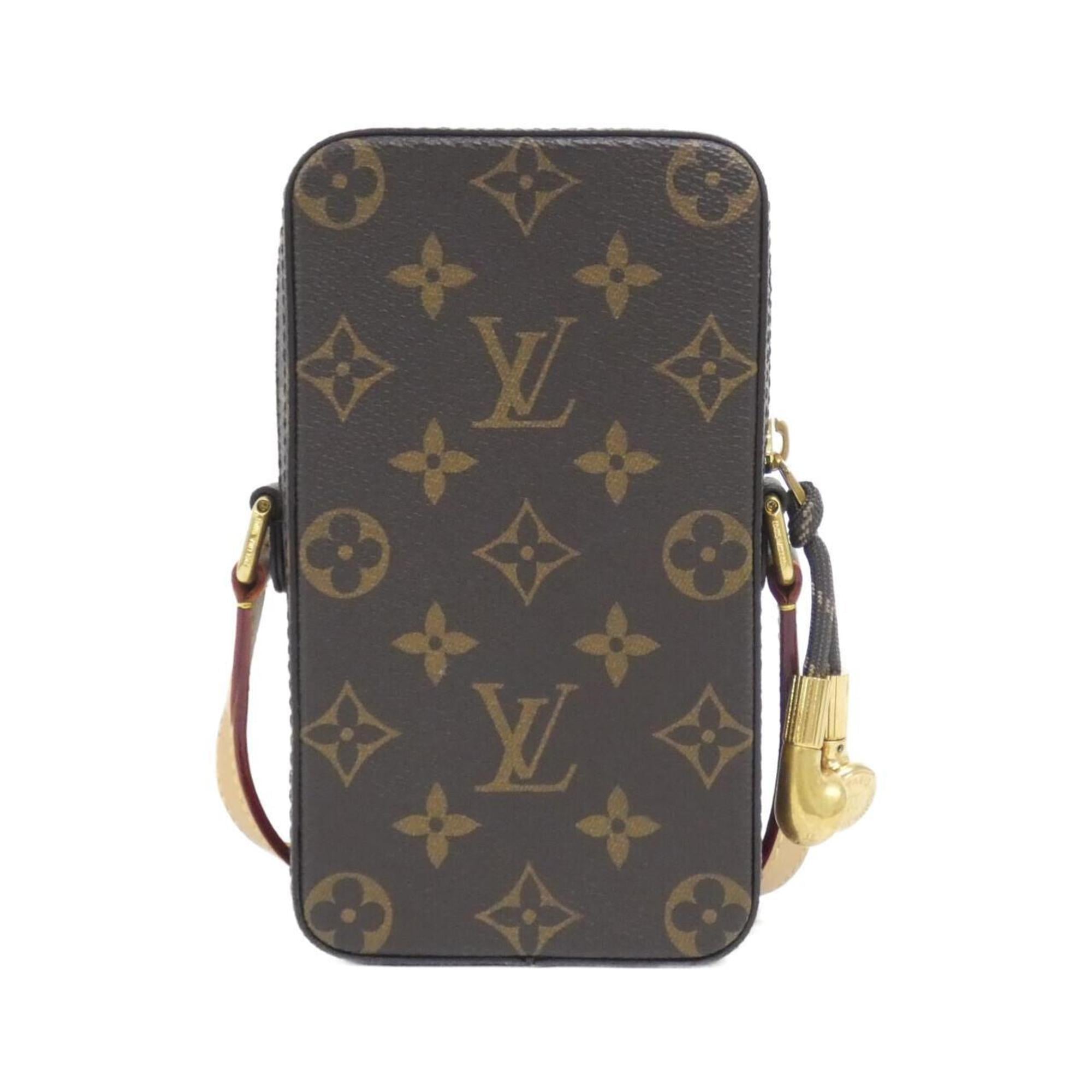 Louis Vuitton Brown Coated Canvas Leather Shoulder Bag