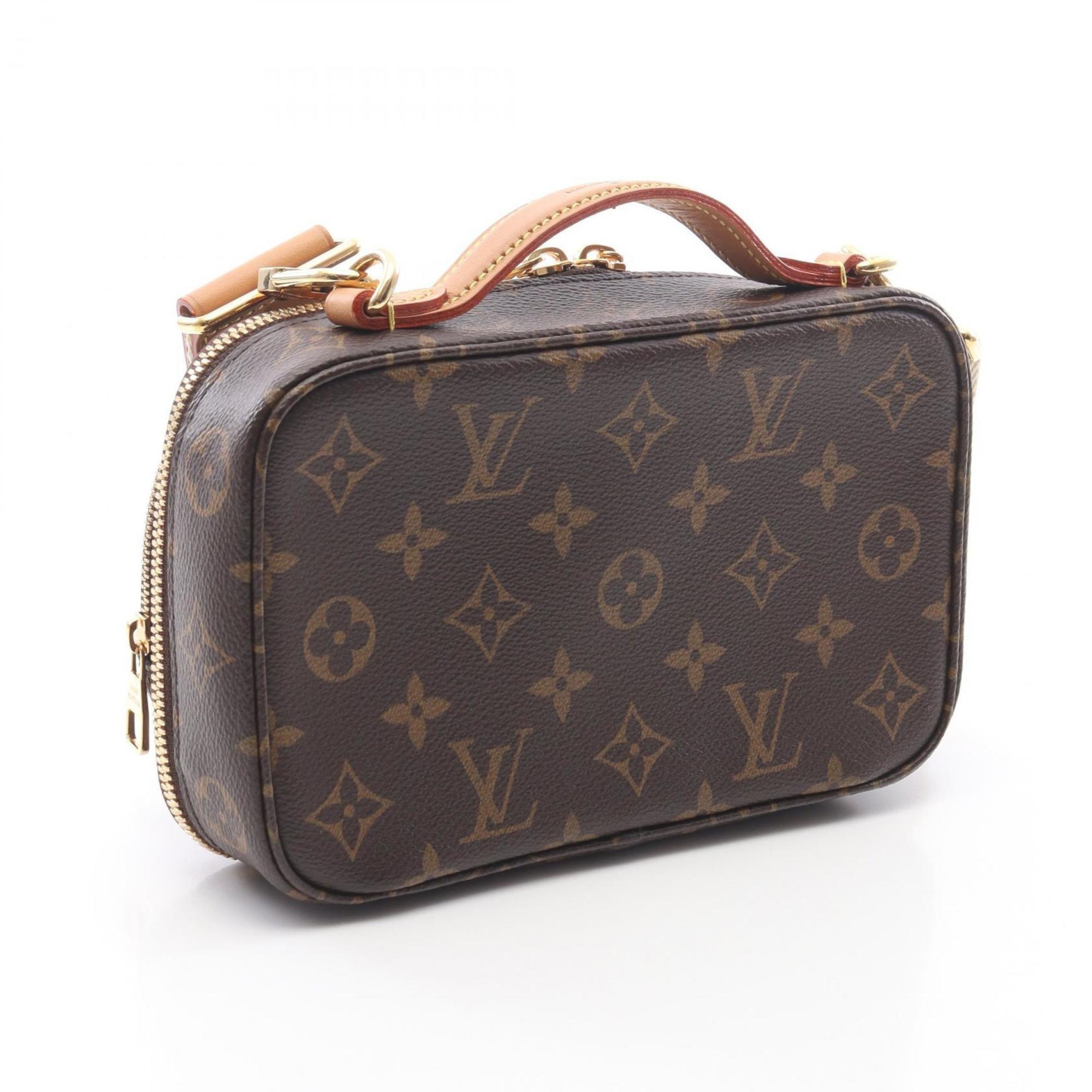 Louis Vuitton Brown Coated Canvas Leather Handbag