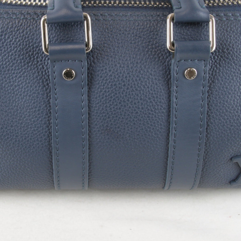 Louis Vuitton Blue Leather Handbag Shoulder Bag