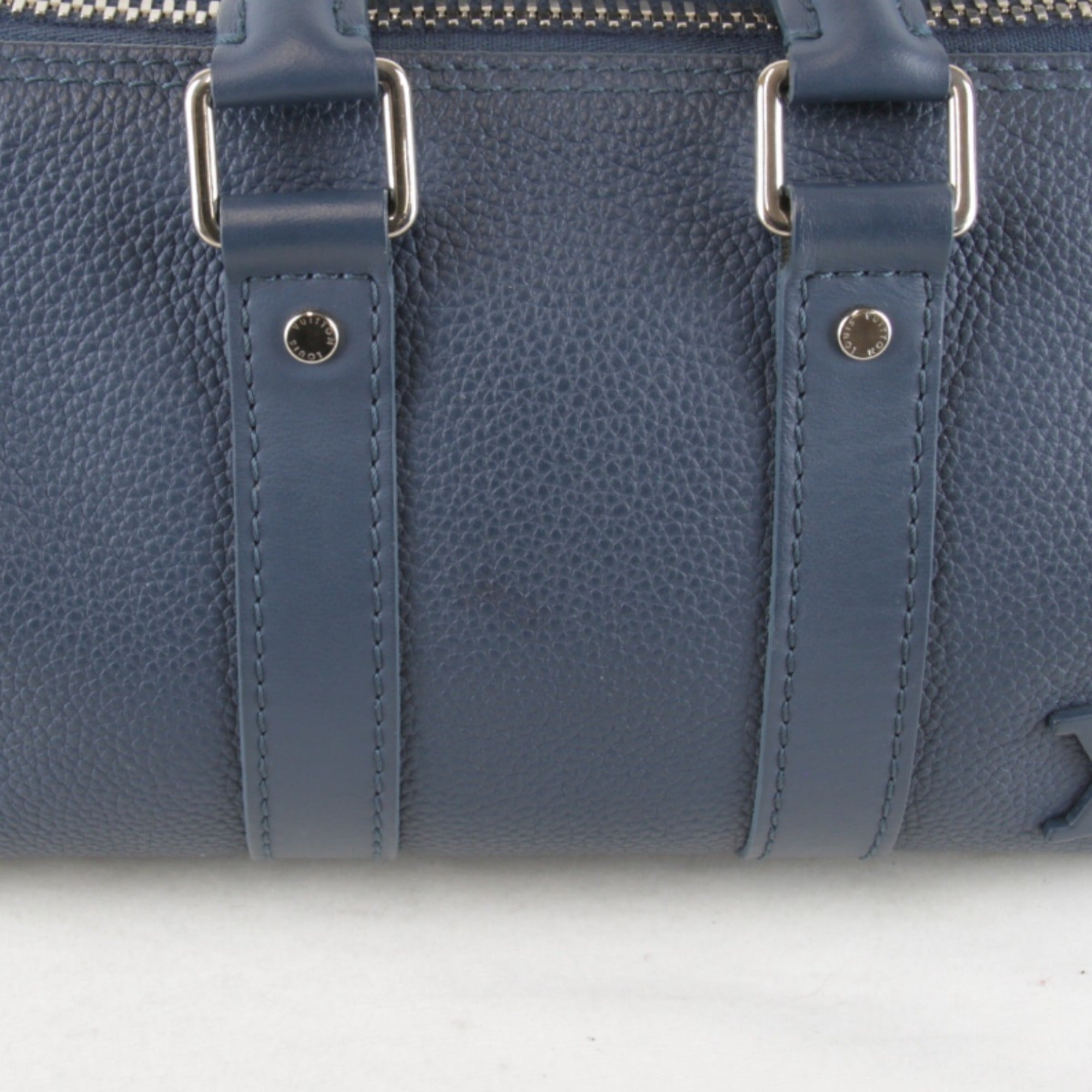 Louis Vuitton Blue Leather Handbag Shoulder Bag