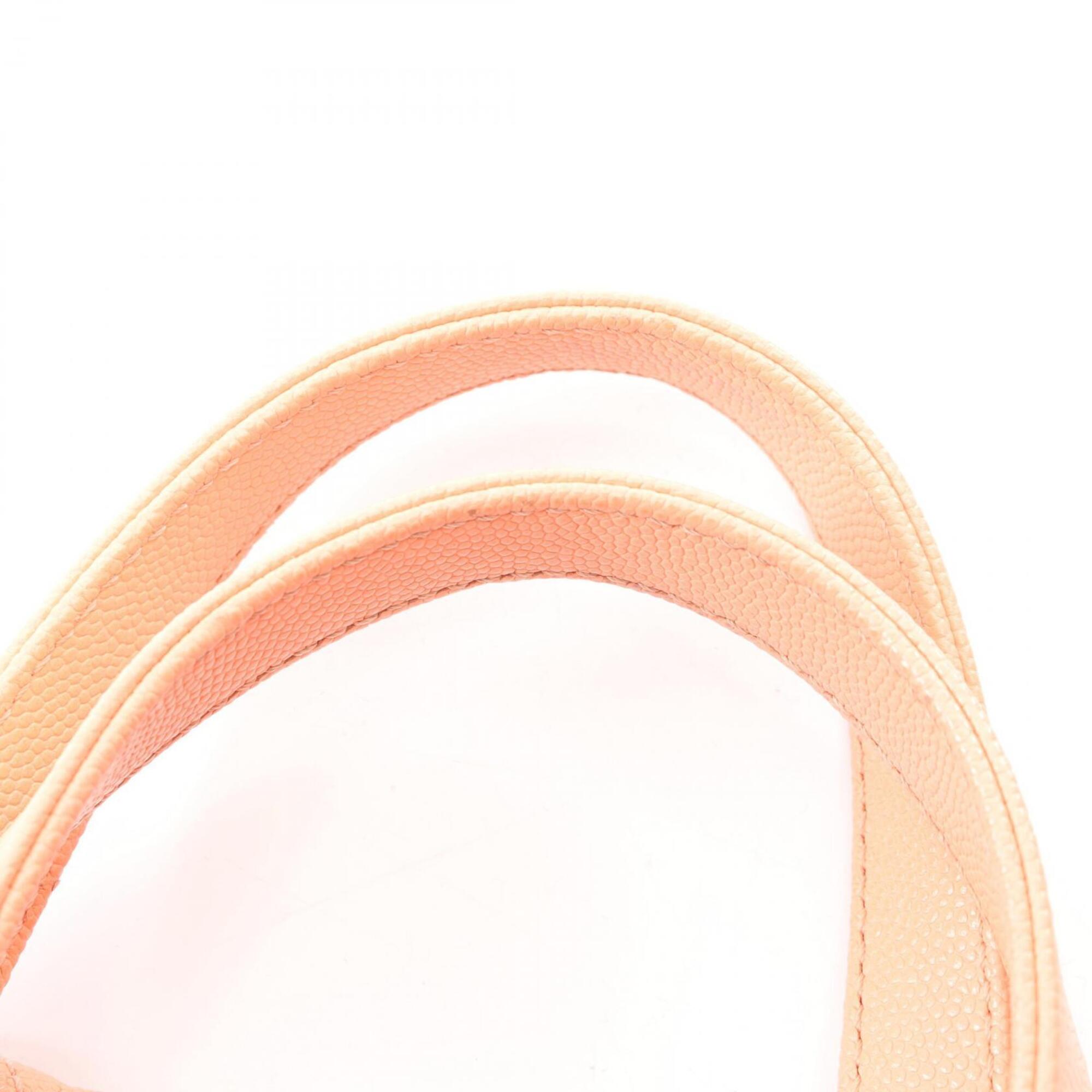 Chanel Orange Grained Calfskin Backpack Handbag