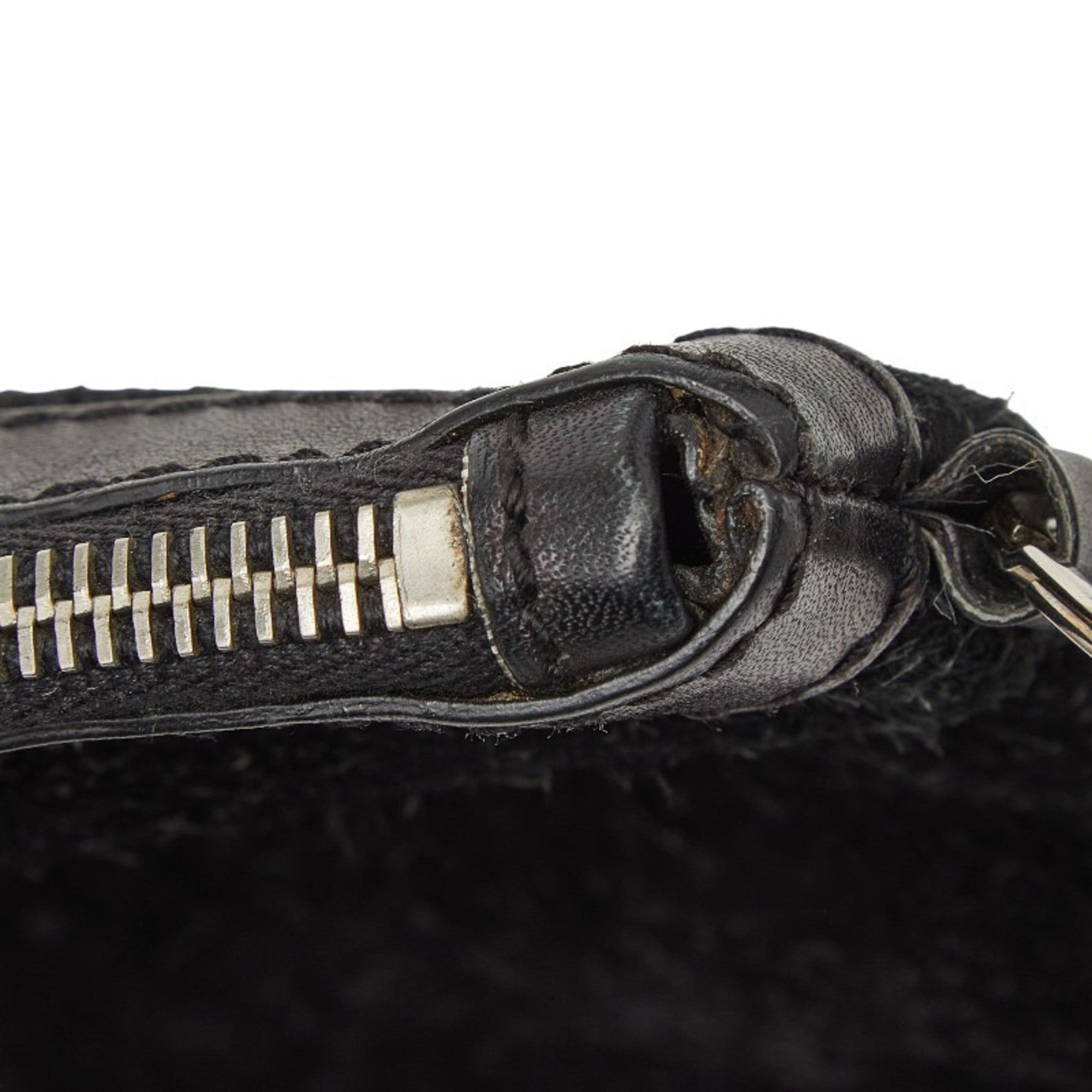 Balenciaga Black Suede Leather Clutch