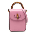 Gucci Pink Leather Handbag Shoulder Bag (Pre-Owned)