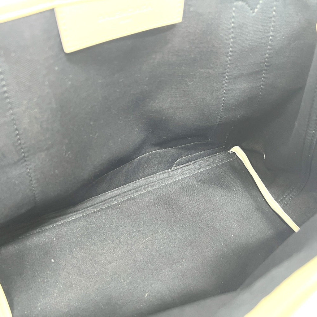 Balenciaga White Canvas Leather Handbag Tote