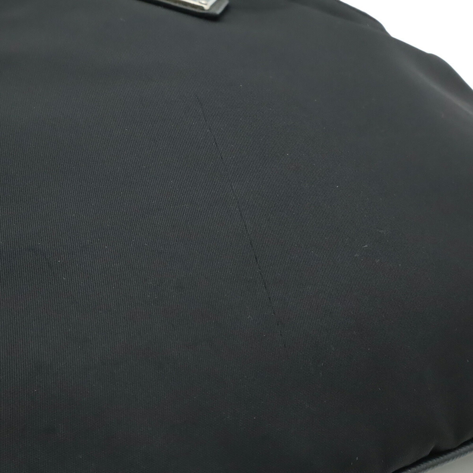 Prada Black Nero Nylon Leather Shoulder Bag