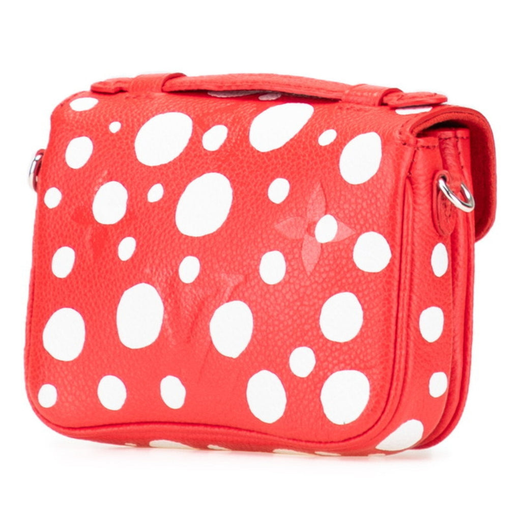 Louis Vuitton Yayoi Kusama Red Color White Leather Handbag Shoulder Bag