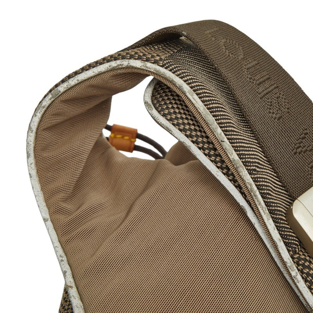 Louis Vuitton Beige Brown Canvas Leather Sling Bag