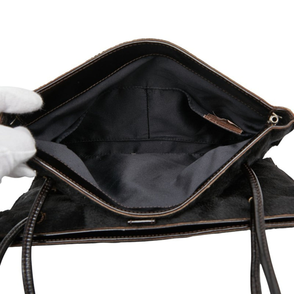 Bottega Veneta Black Patent Leather Leather Handbag