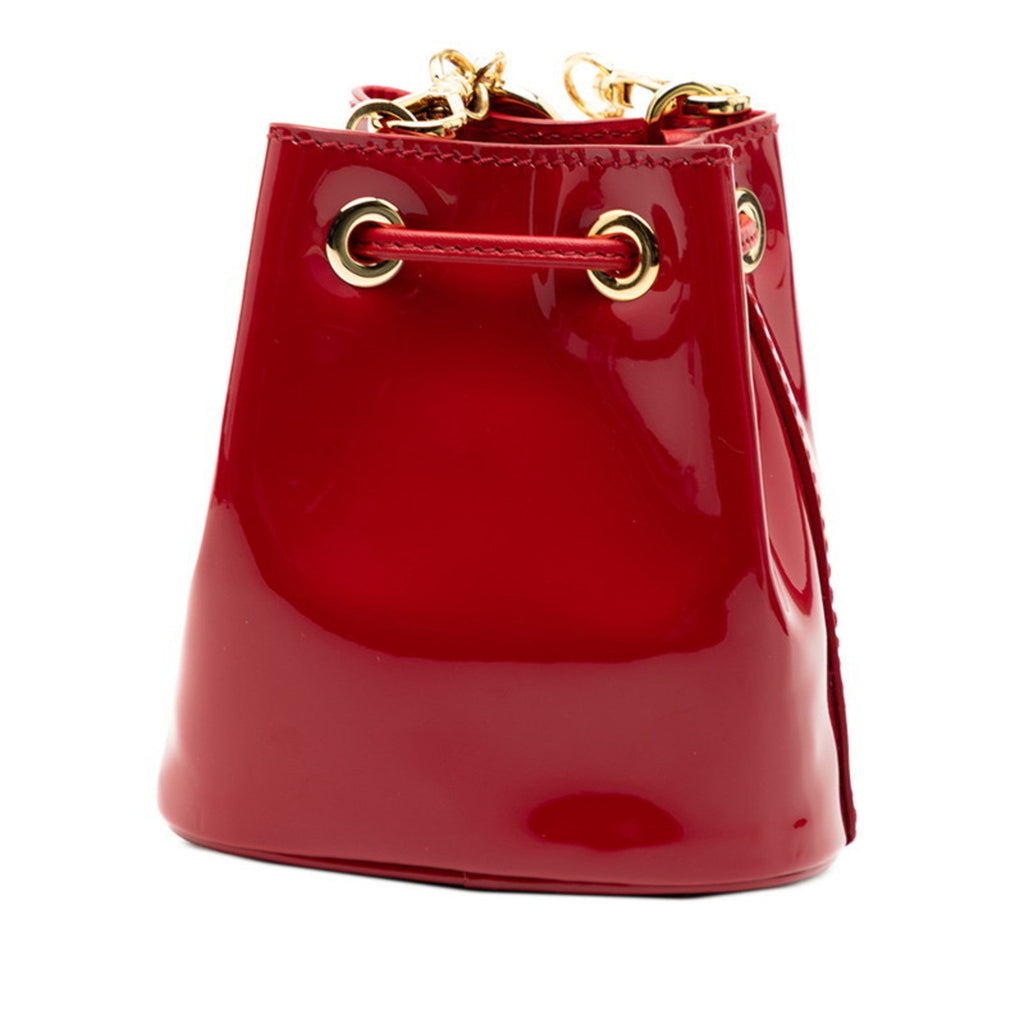 Prada Red Color Patent Leather Pouch Shoulder Bag
