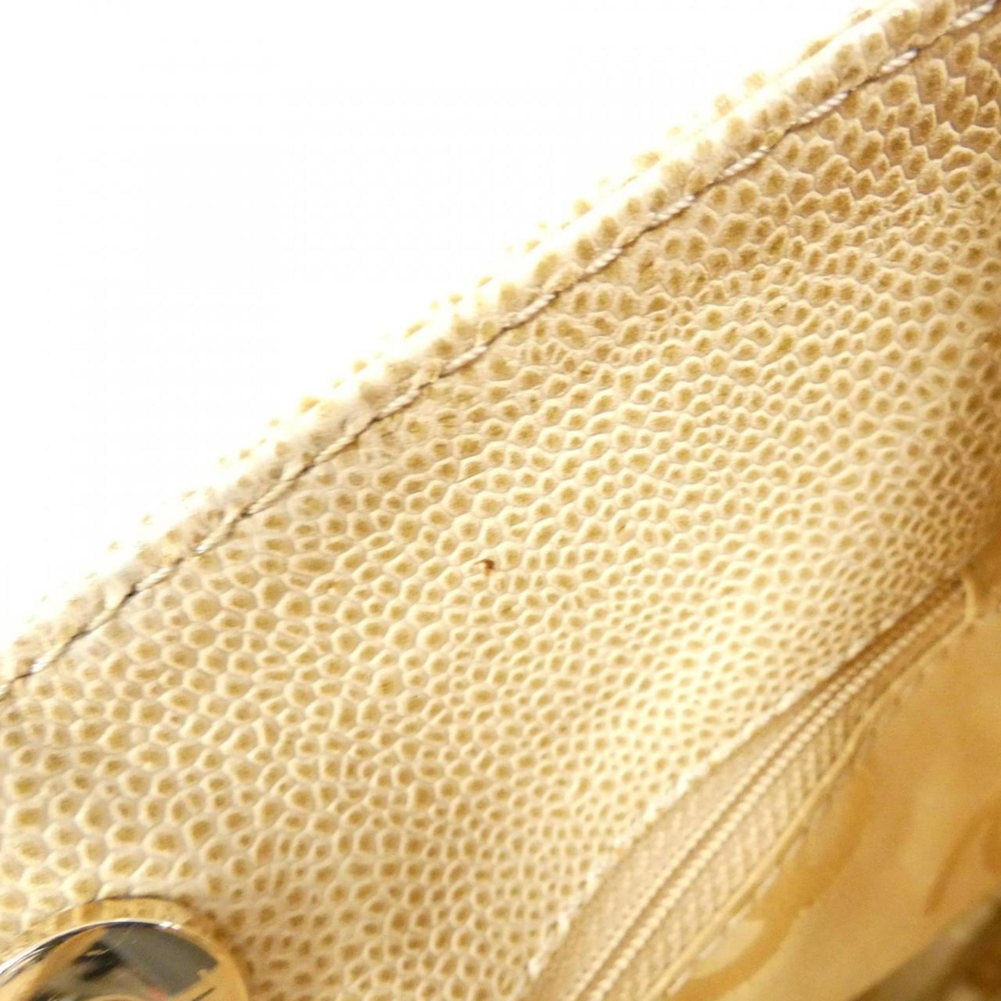 Chanel Beige Caviar Leather Handbag