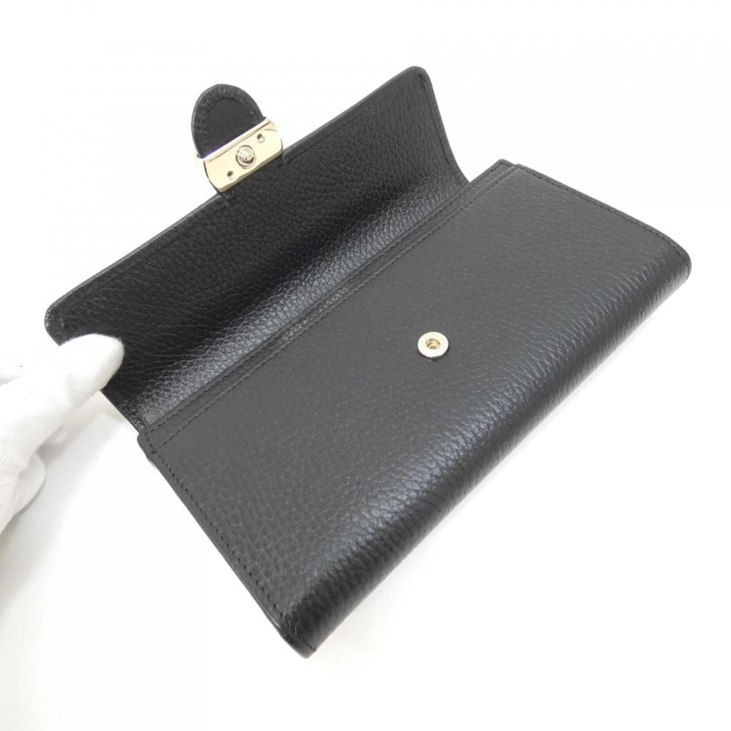 Gucci Black Leather Long Wallet (Bi-Fold) (Pre-Owned)
