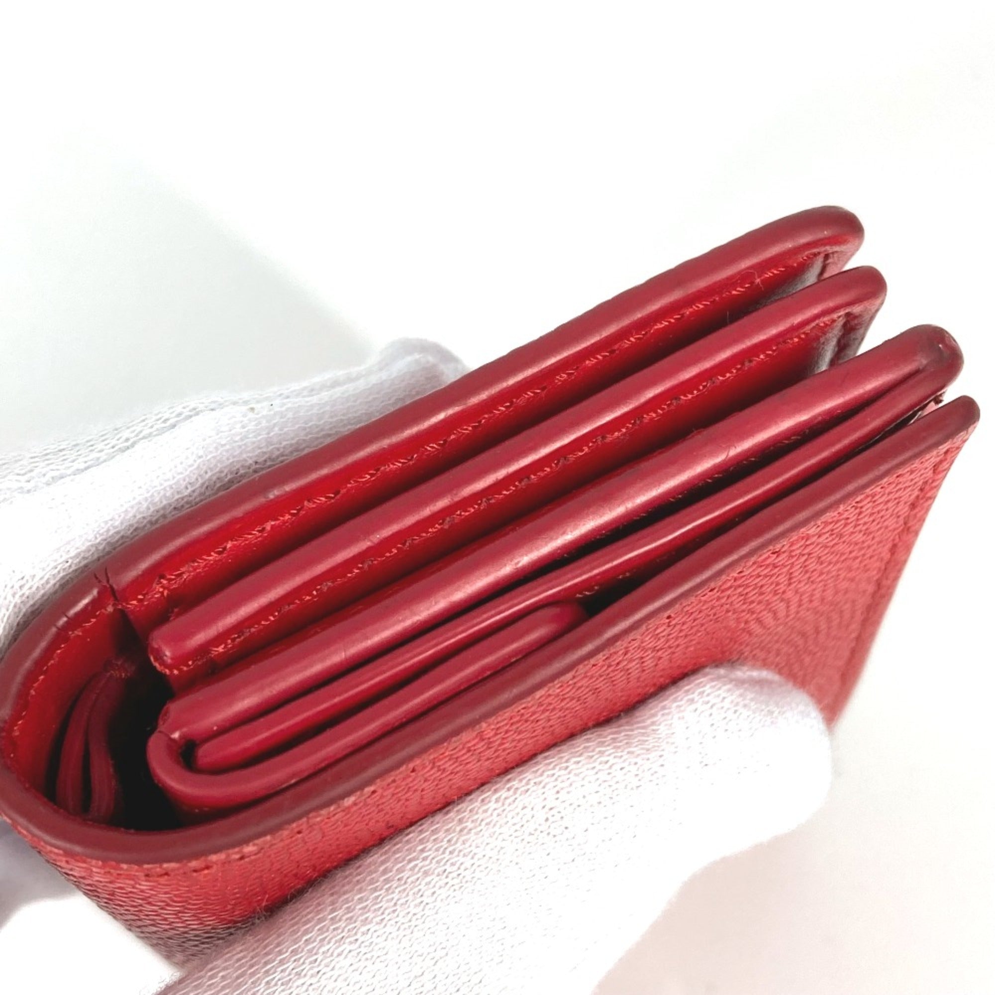 Burberry Red Leather Wallet (Bi-Fold)