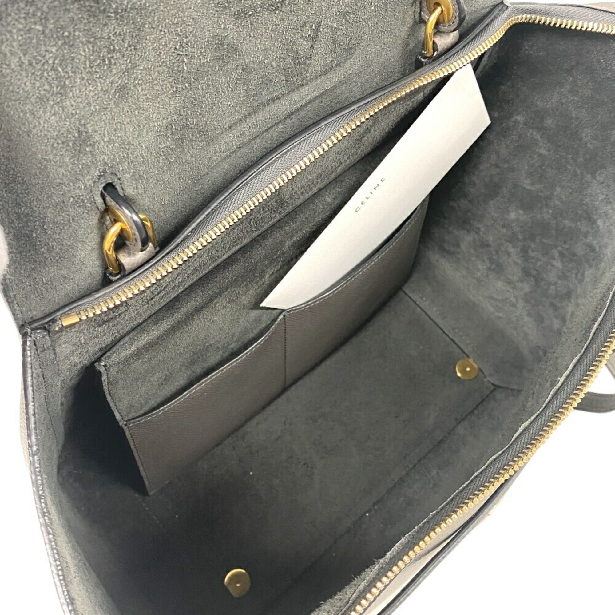 Celine Gray Leather Handbag