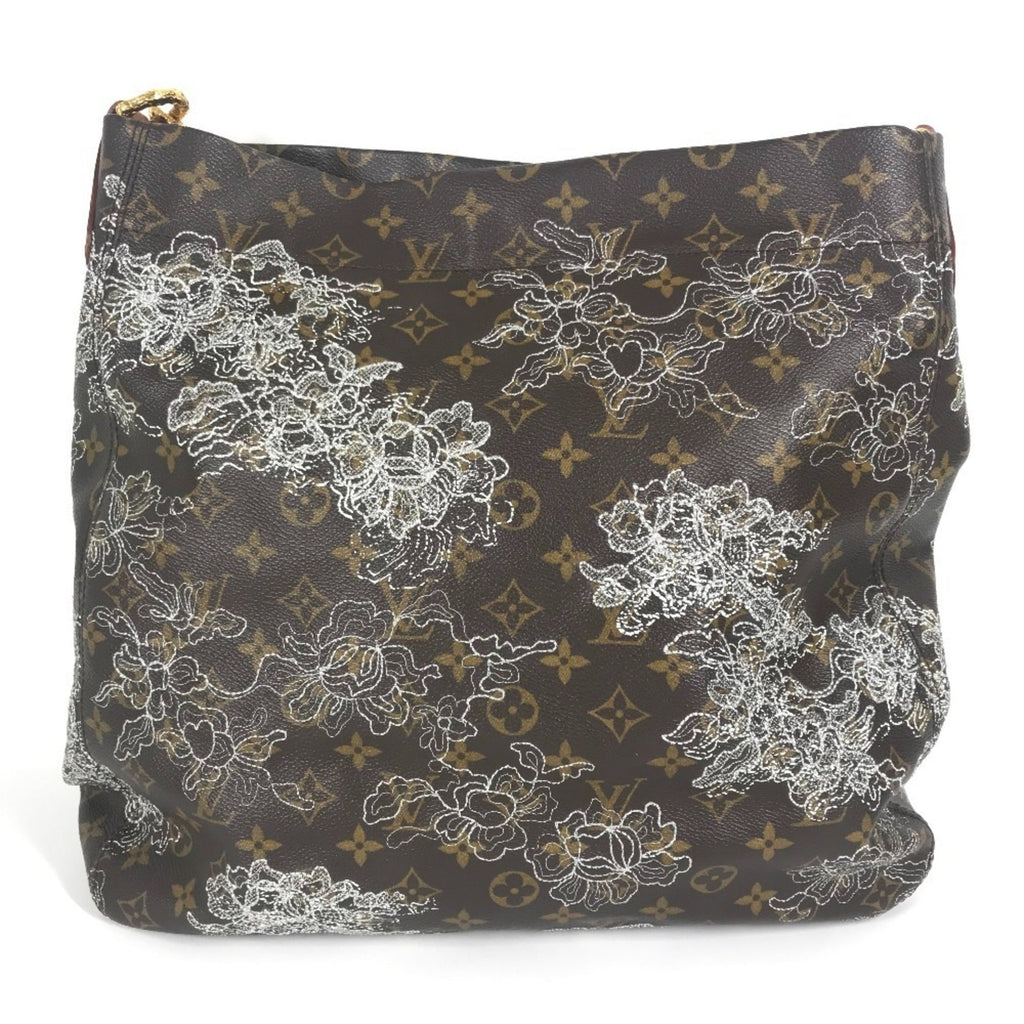 Louis Vuitton Argent Brown White Monogram Canvas Shoulder Bag Tote Bag