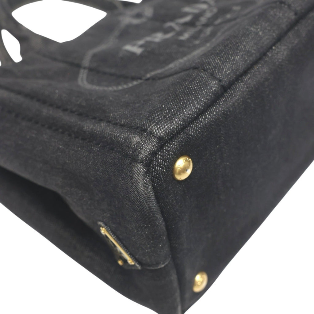 Prada Black Denim Tote Bag