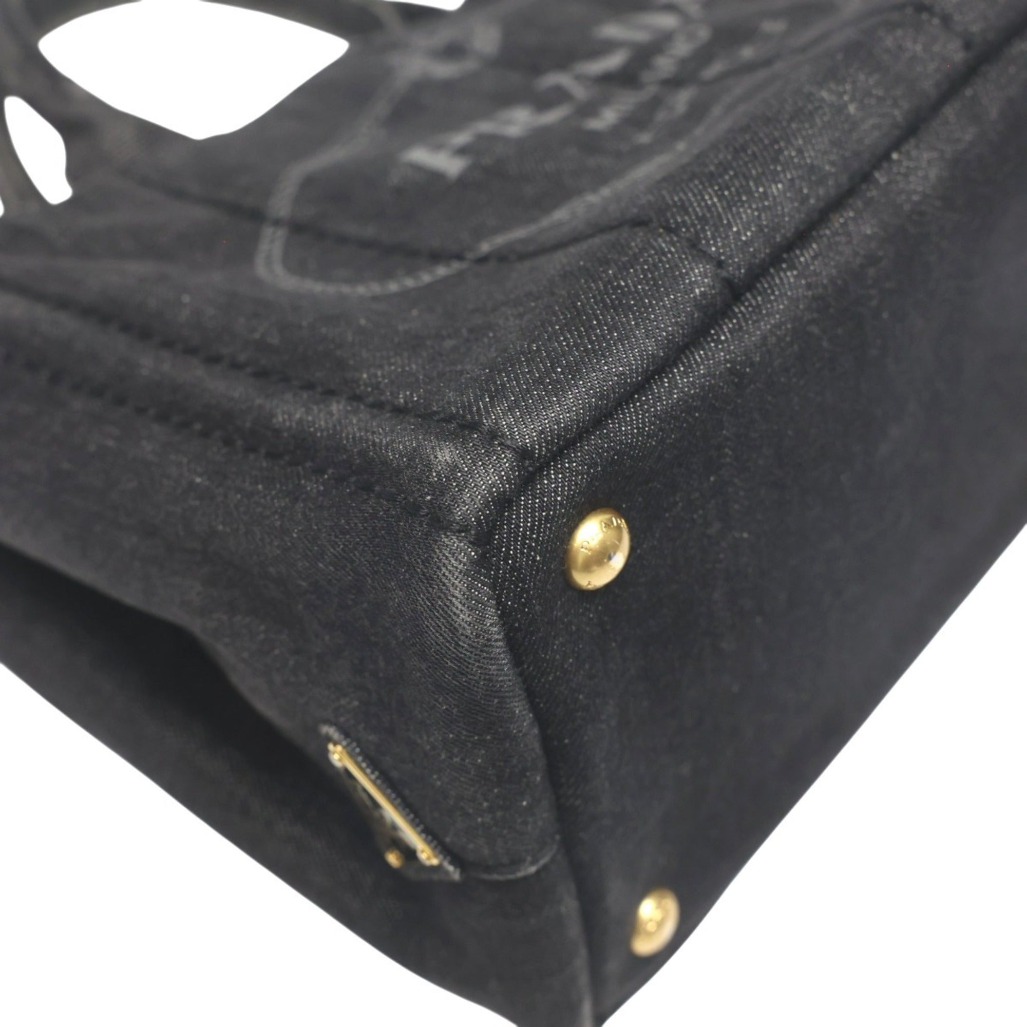Prada Black Denim Tote Bag