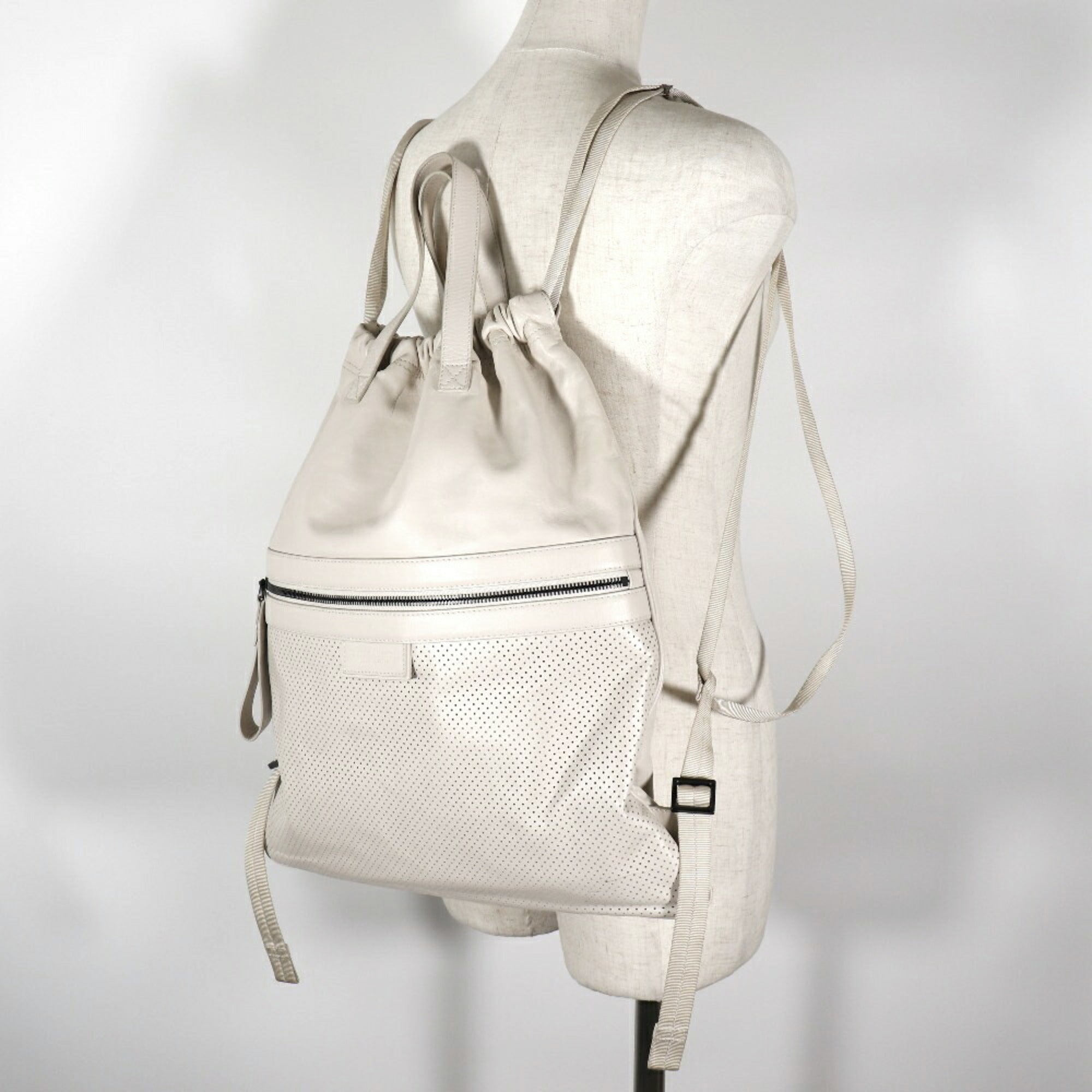 Bottega Veneta Ivory Leather Backpack