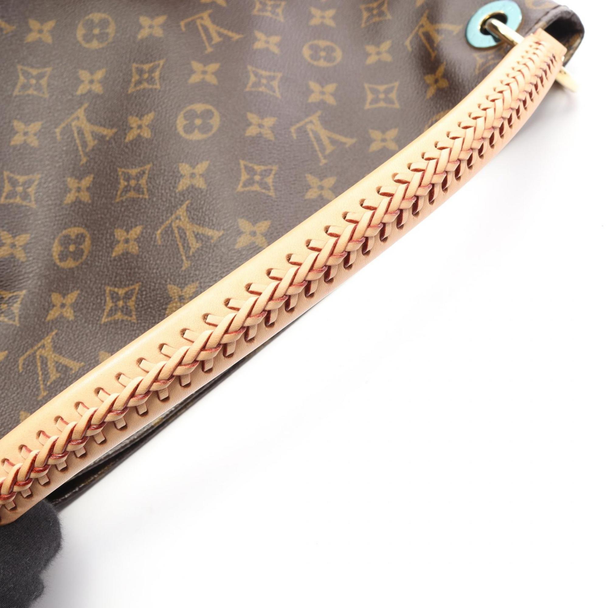Louis Vuitton Brown Monogram Coated Canvas Leather Shoulder Bag