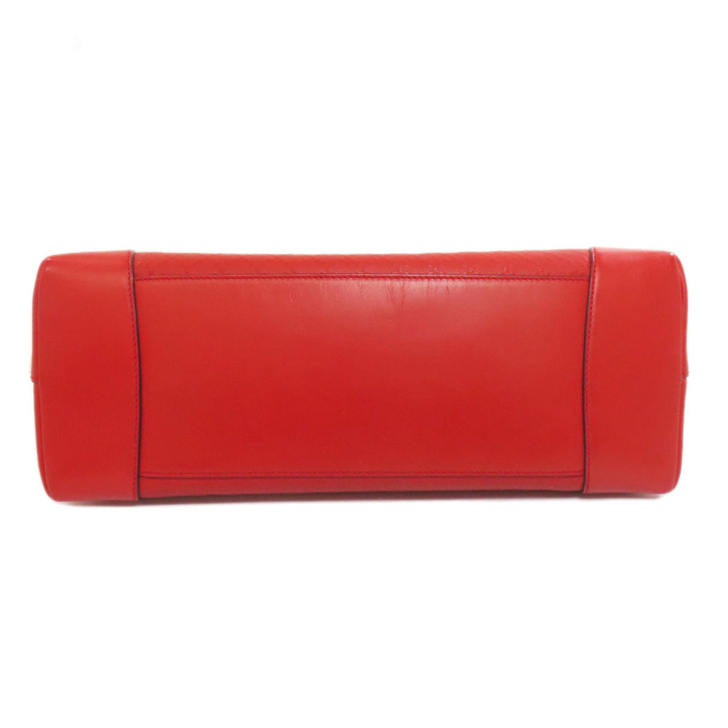 Gucci Red Color Leather Tote Bag (Pre-Owned)