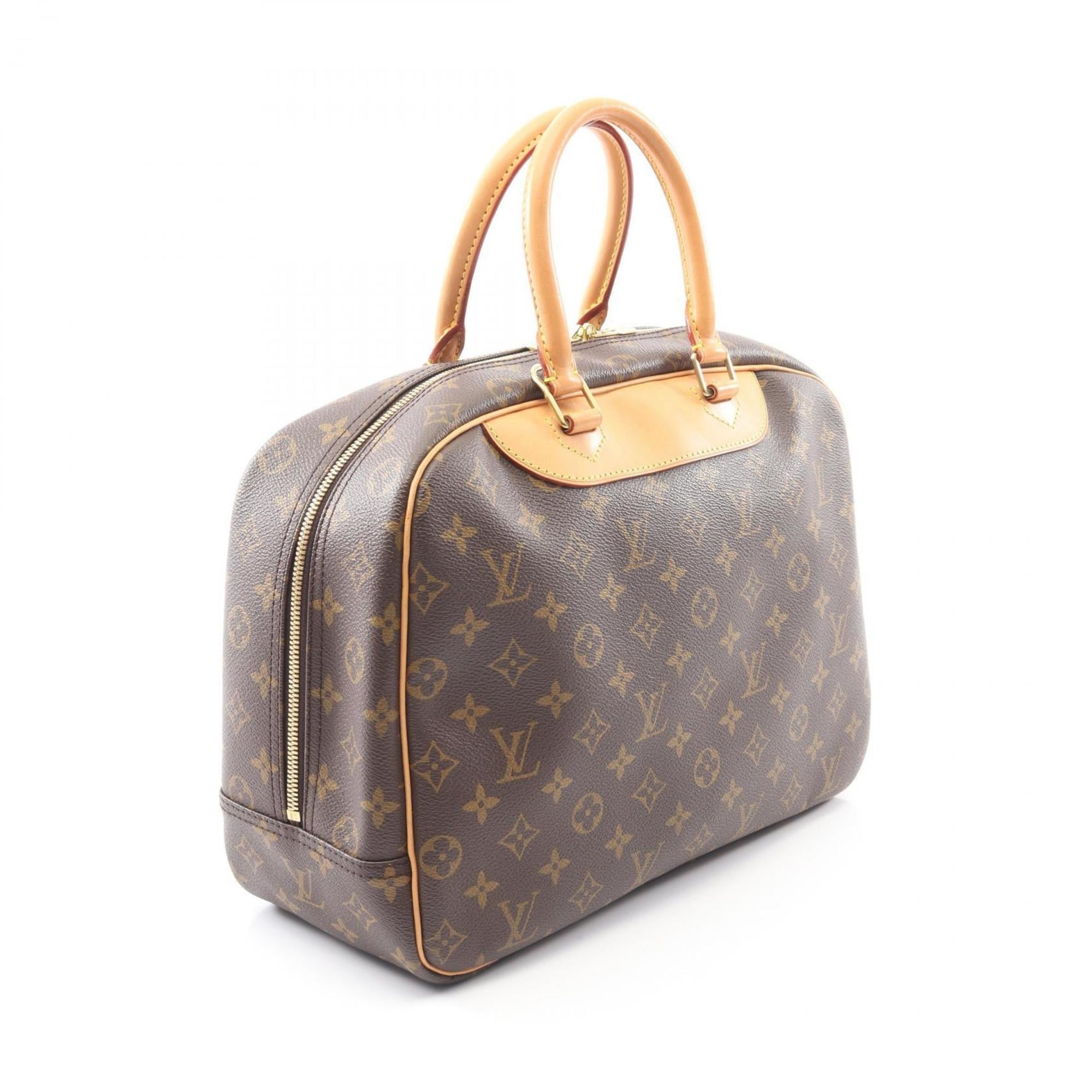 Louis Vuitton Monogram Brown Coated Canvas Leather Handbag