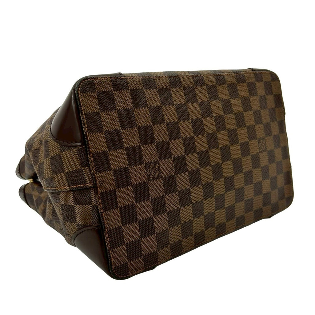 Louis Vuitton Brown Leather Pvc Handbag Tote Bag
