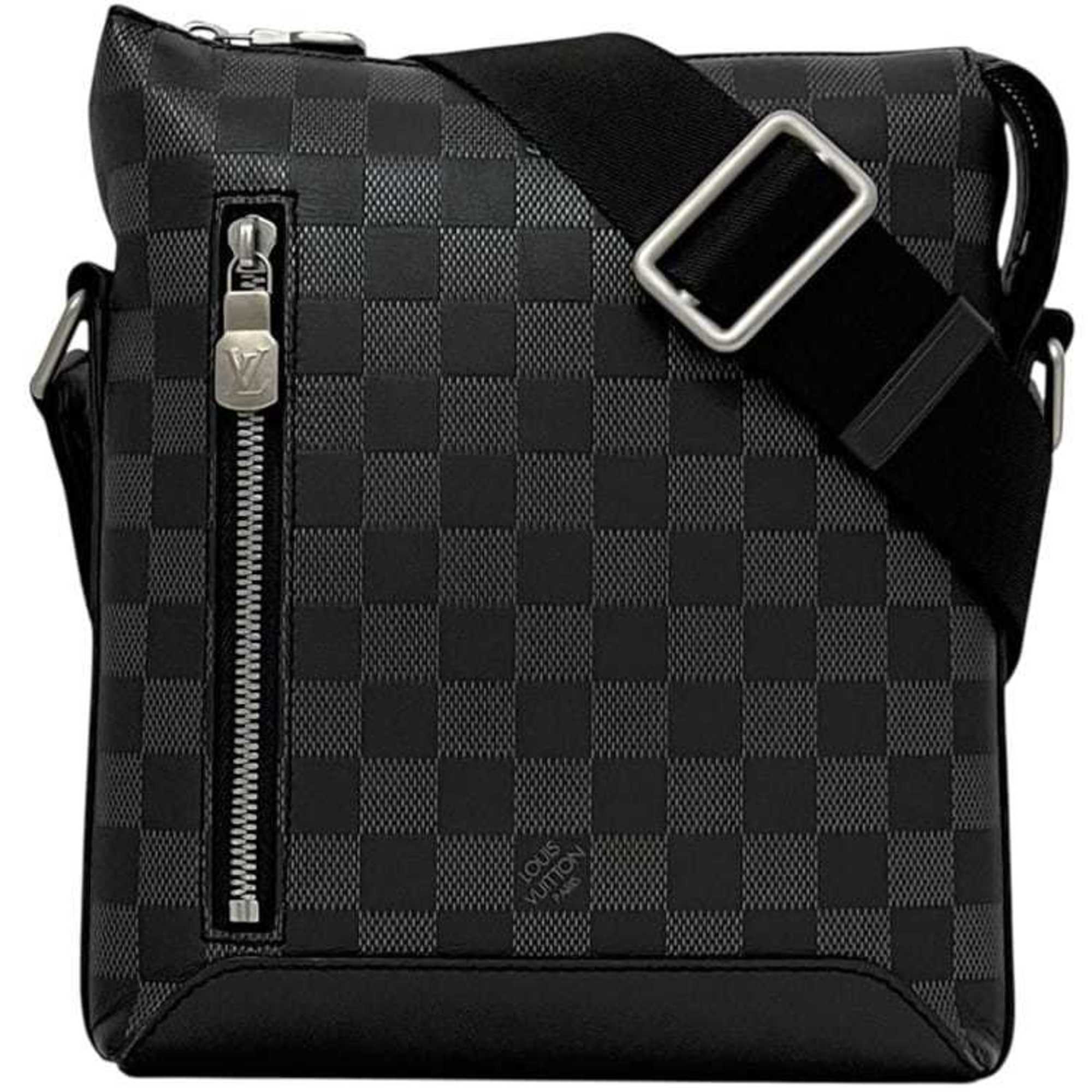Louis Vuitton Black Damier Infini Leather Shoulder Bag