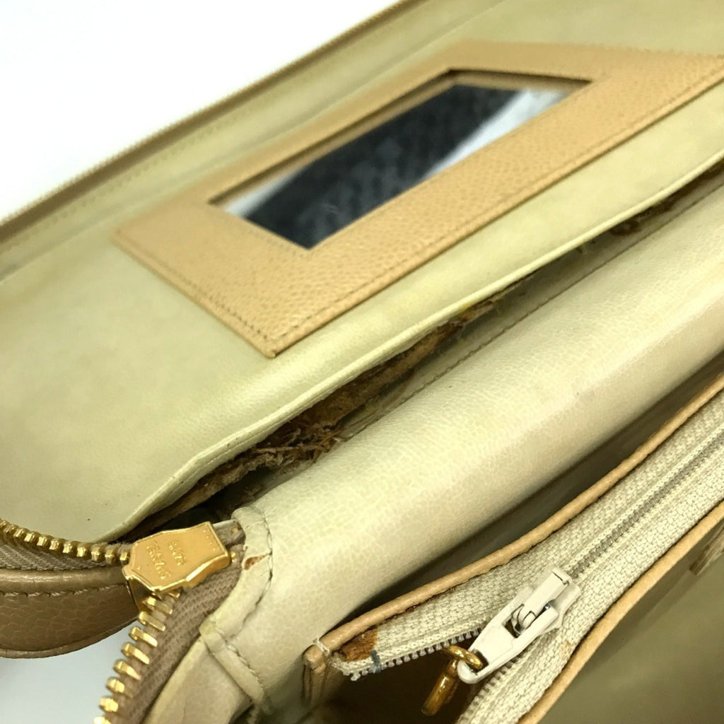 Chanel Beige Leather Shoulder Bag