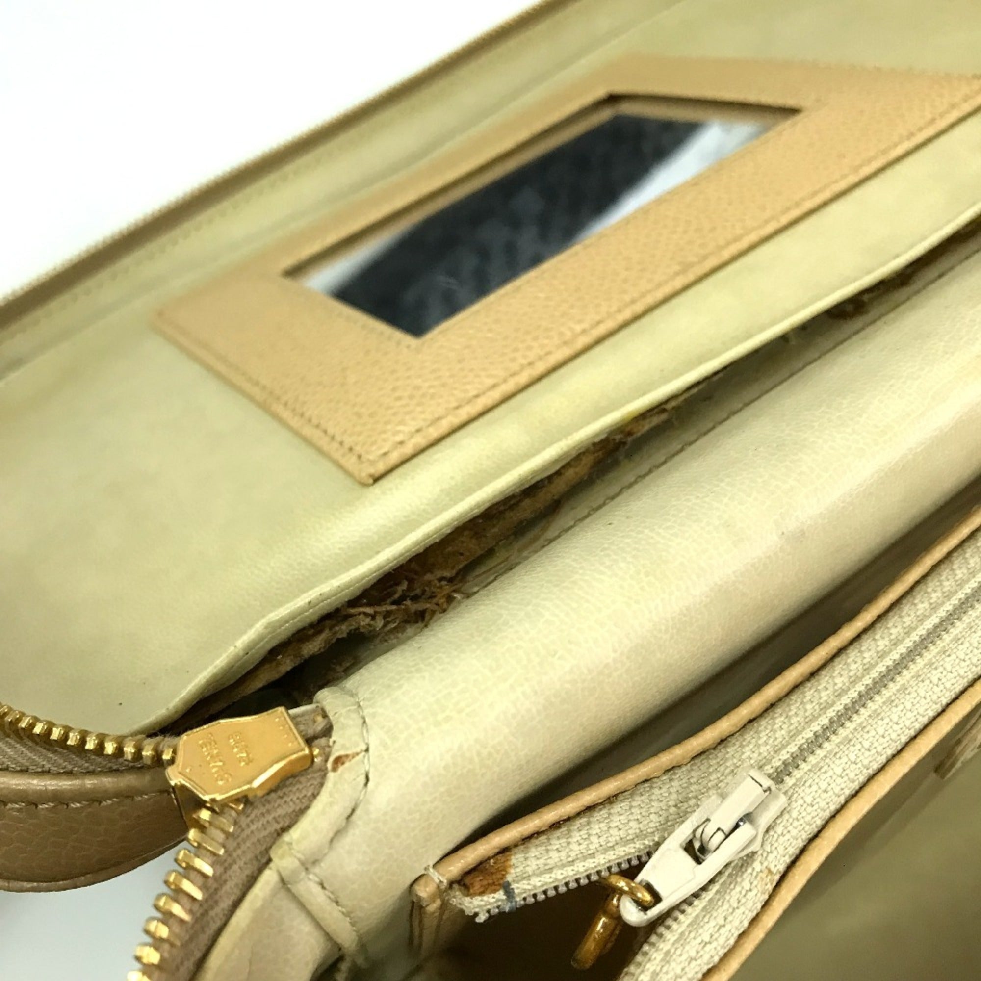 Chanel Beige Leather Shoulder Bag