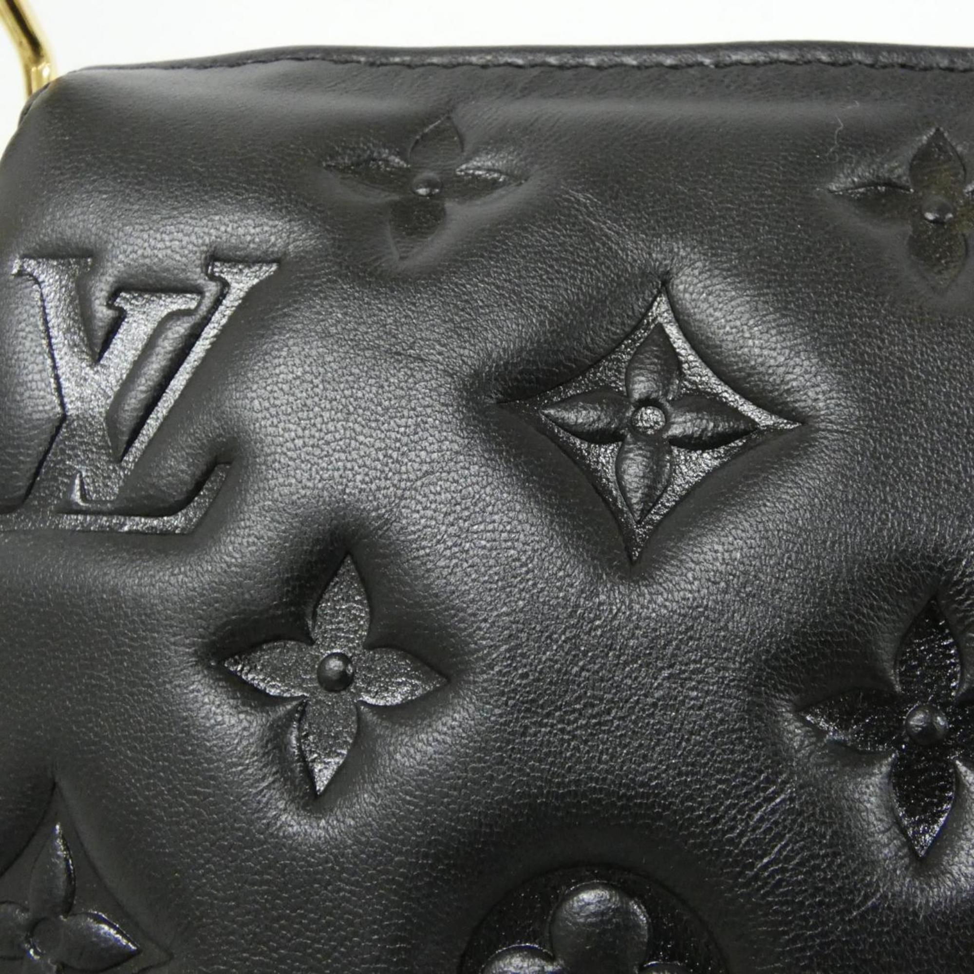 Louis Vuitton Black Leather Shoulder Bag