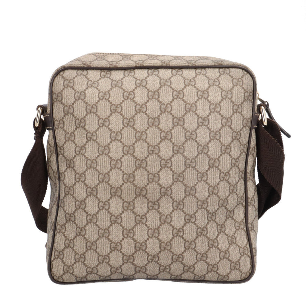 Gucci Beige Brown Gg Supreme Canvas Messenger Bag Shoulder Bag (Pre-Owned)