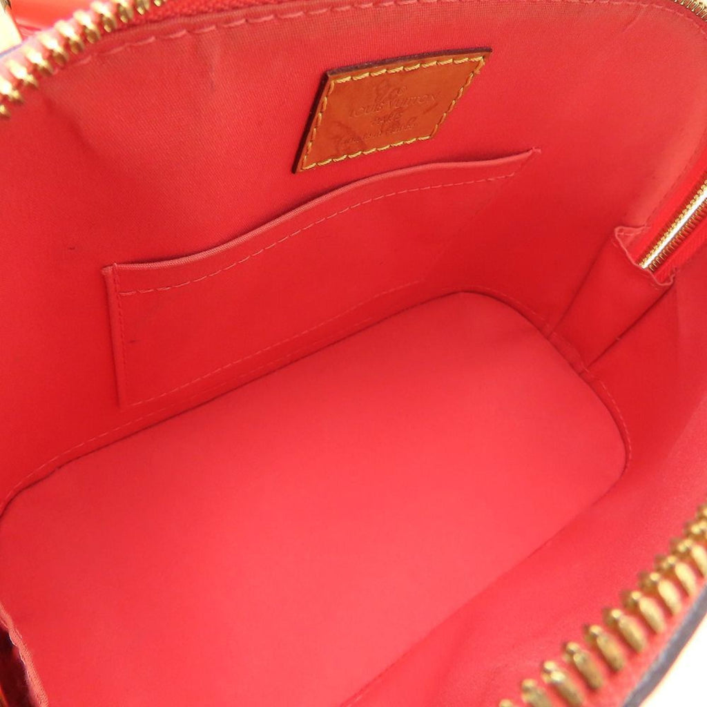 Louis Vuitton Rose Litchi Patent Leather Handbag