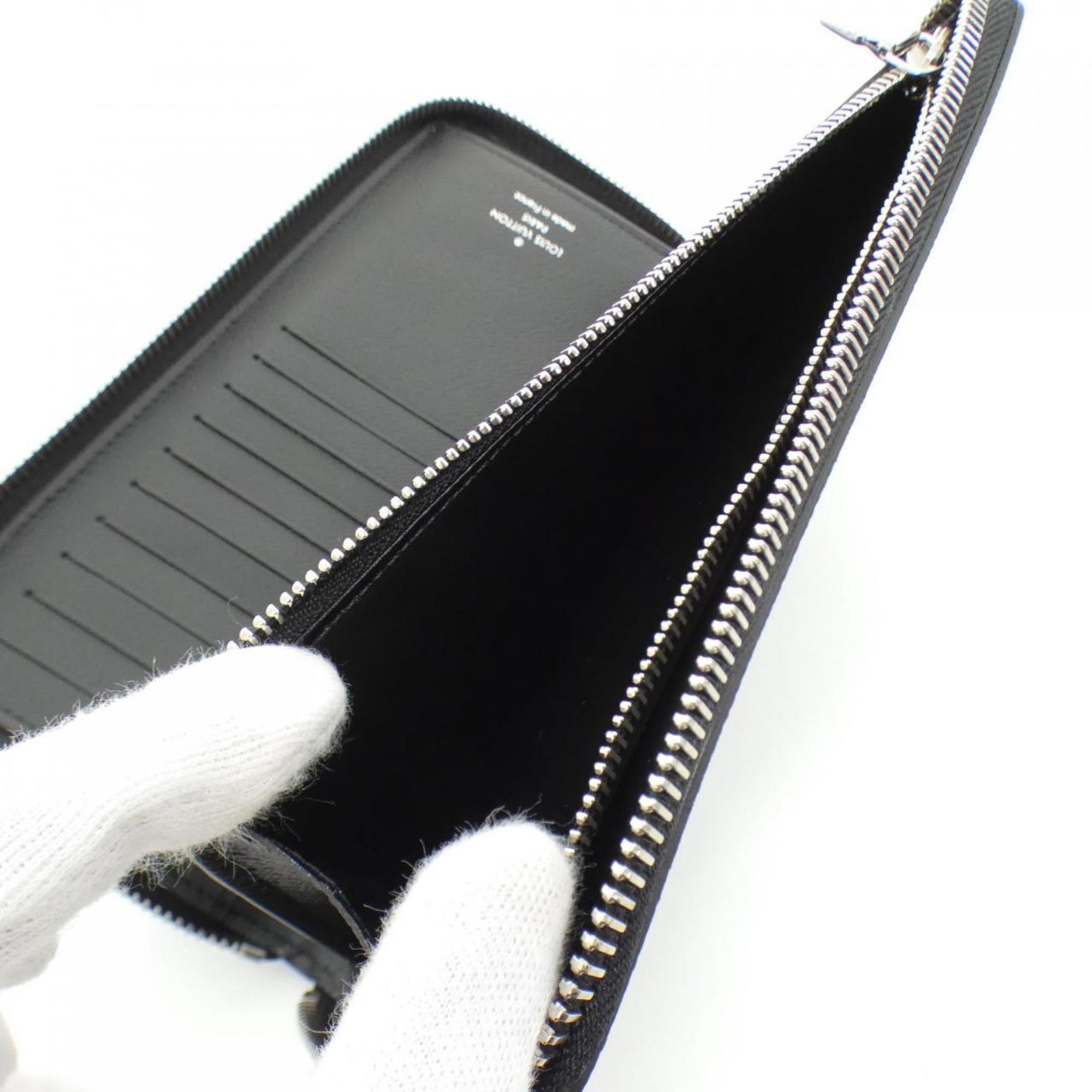 Louis Vuitton Black Taiga Leather Long Wallet