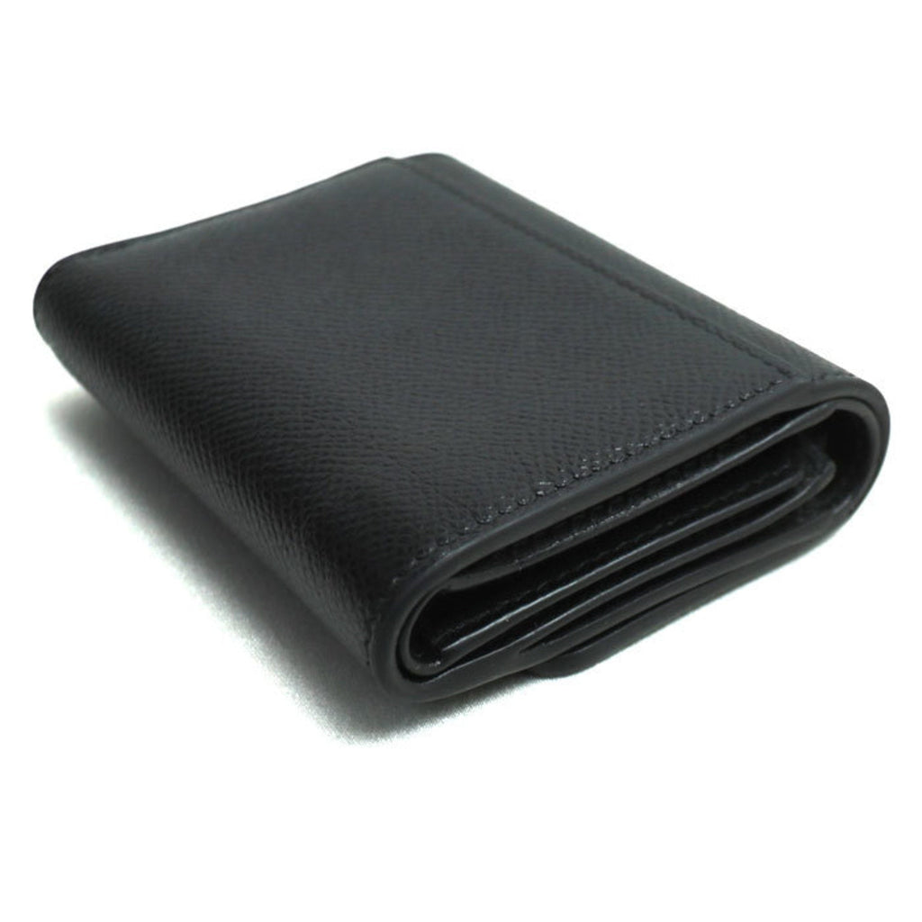 Christian Dior Black Leather Wallet (Tri-Fold) (Pre-Owned)