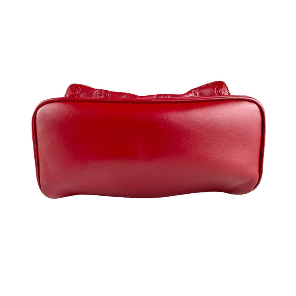 Gucci Red Color Leather Backpack (Pre-Owned)