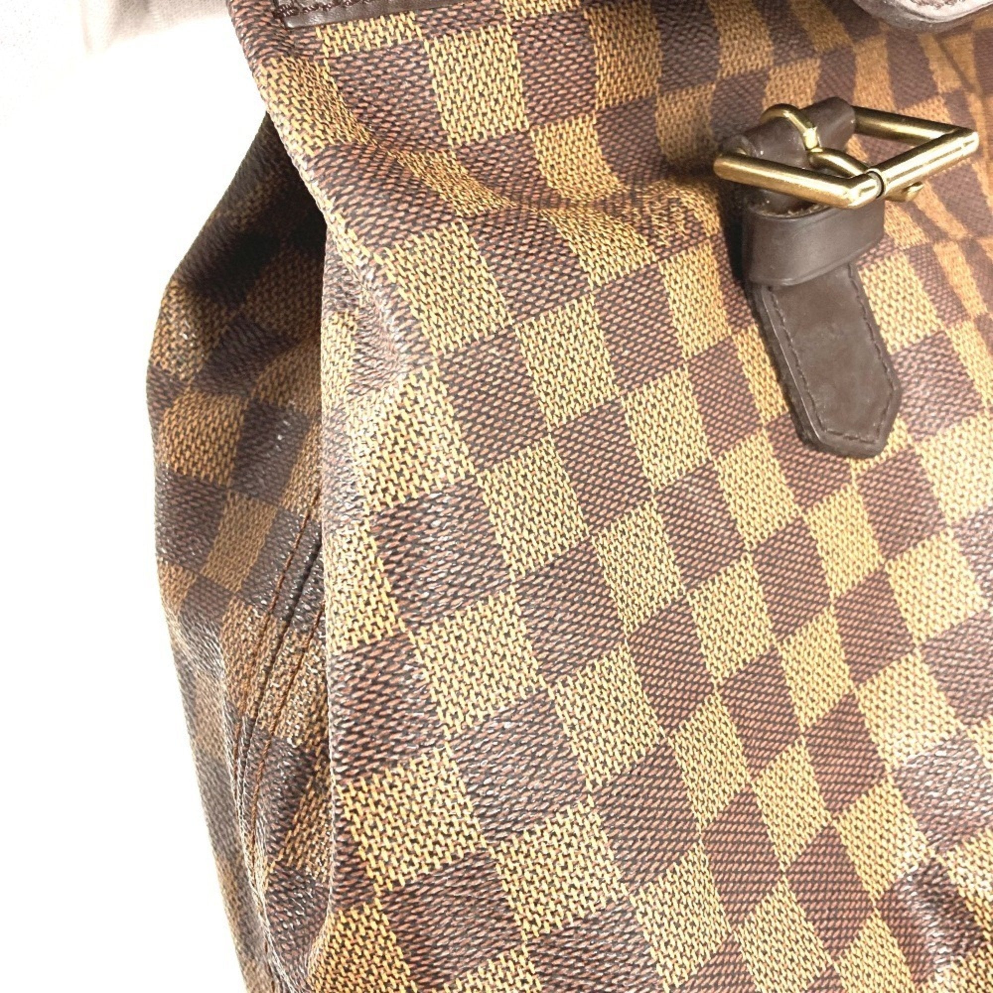 Louis Vuitton Brown Damier Canvas Ebene Damier Canvas Boston Bag Handbag Shoulder Bag