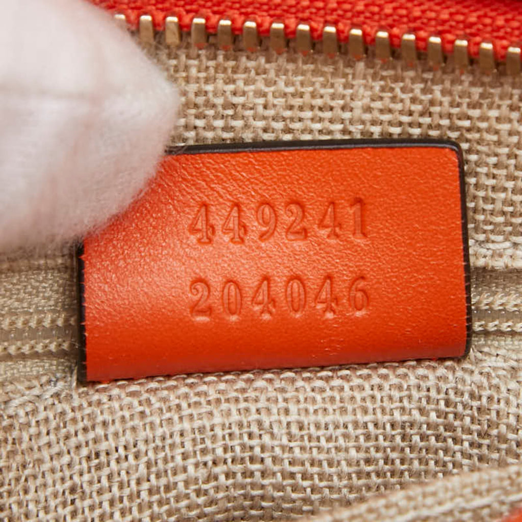 Gucci Microguccissima Orange Leather Handbag Shoulder Bag (Pre-Owned)