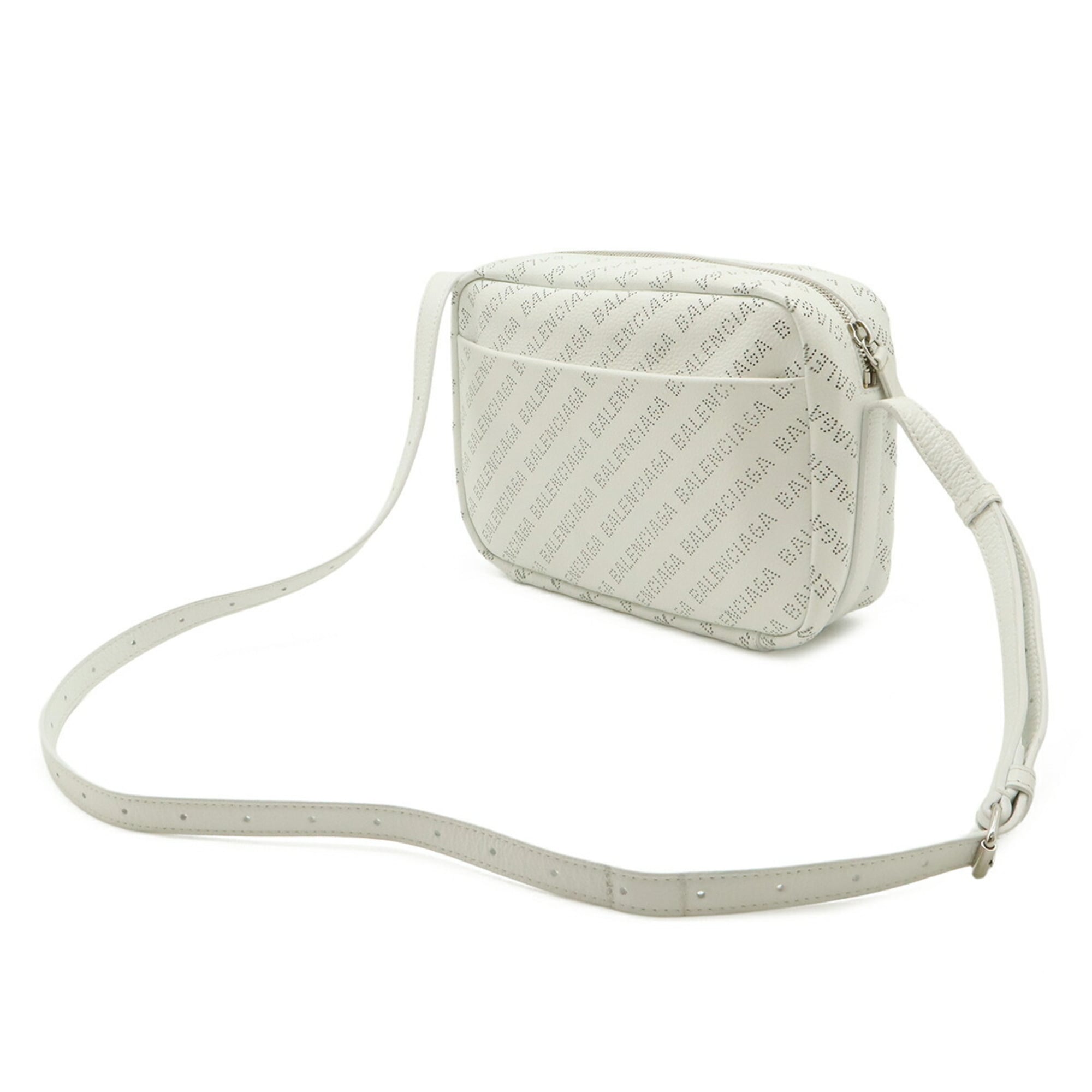 Balenciaga White Leather Pochette Shoulder