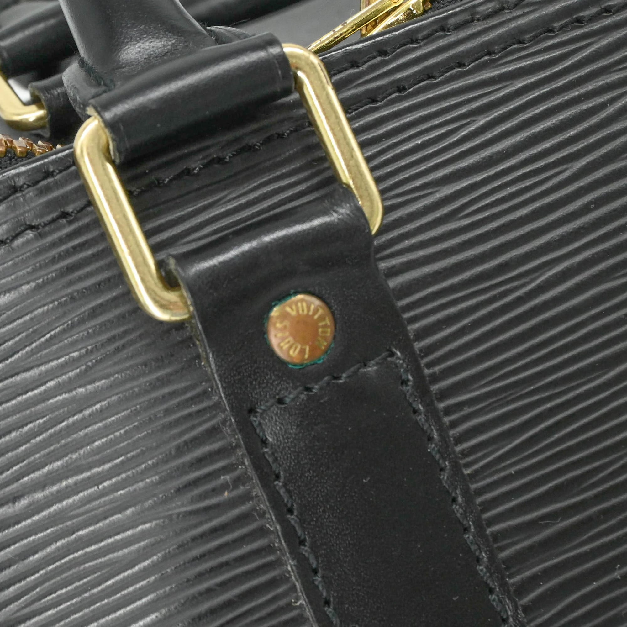 Louis Vuitton Black Epi Leather Boston Bag