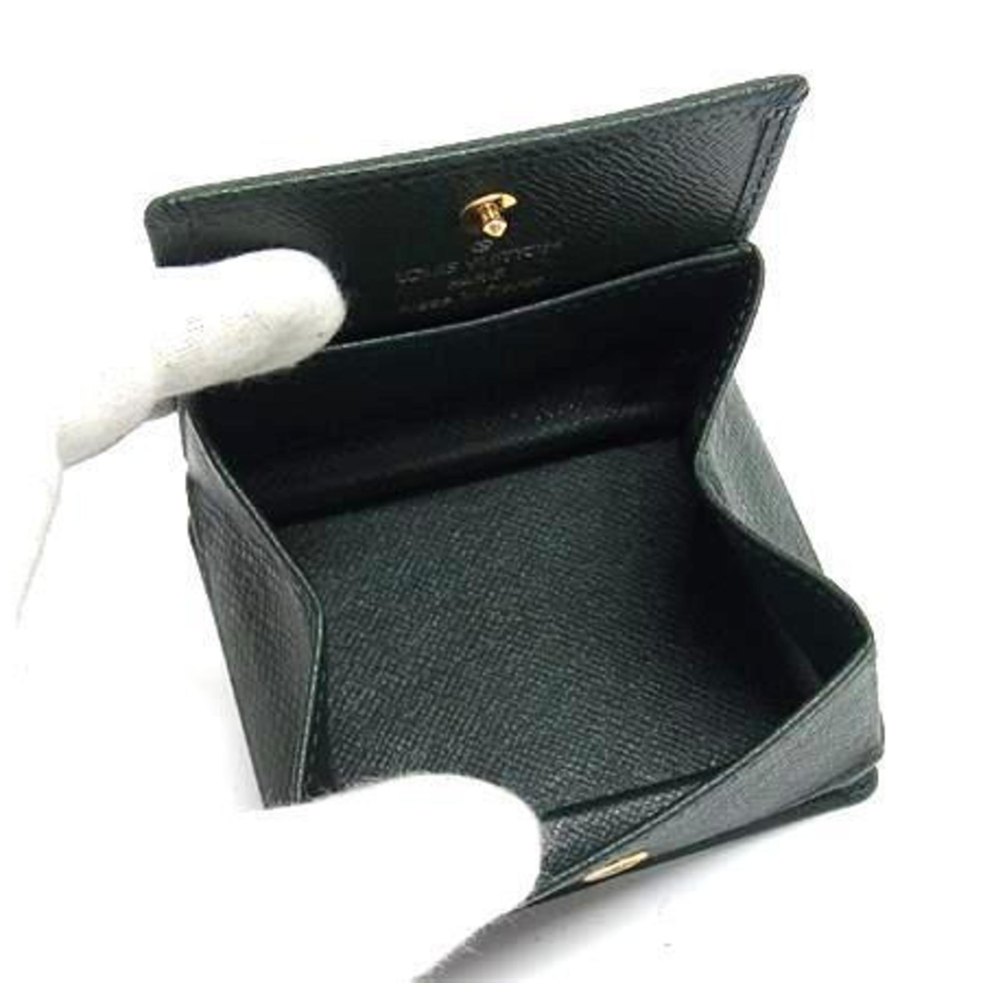 Louis Vuitton Episea Green Taiga Leather Coin Purse/Coin Case