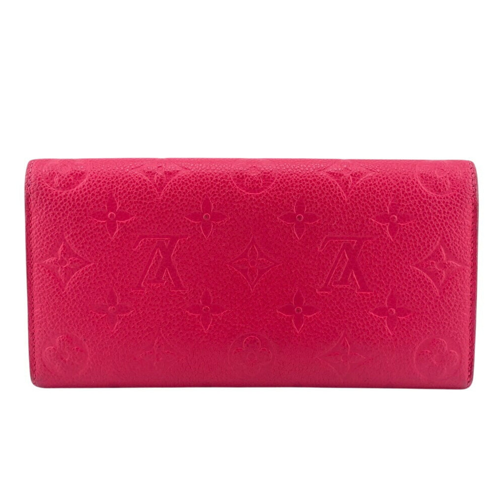 Louis Vuitton Gray Pink Monogram Empreinte Long Wallet (Tri-Fold)
